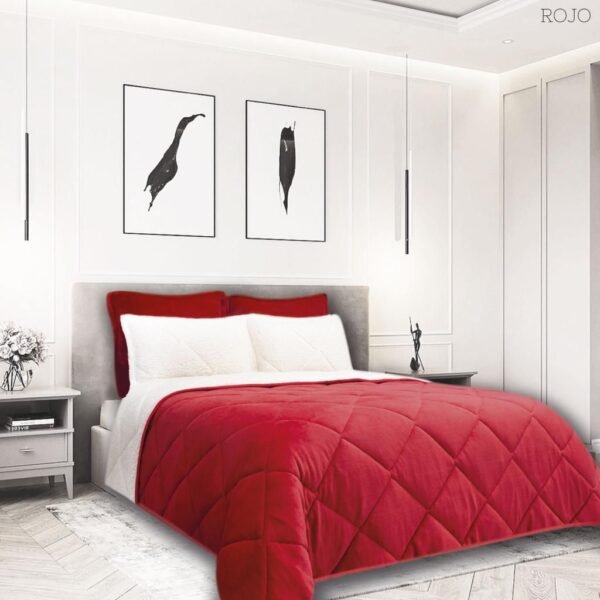 CUBRECAMA OVEJERO - ROJO