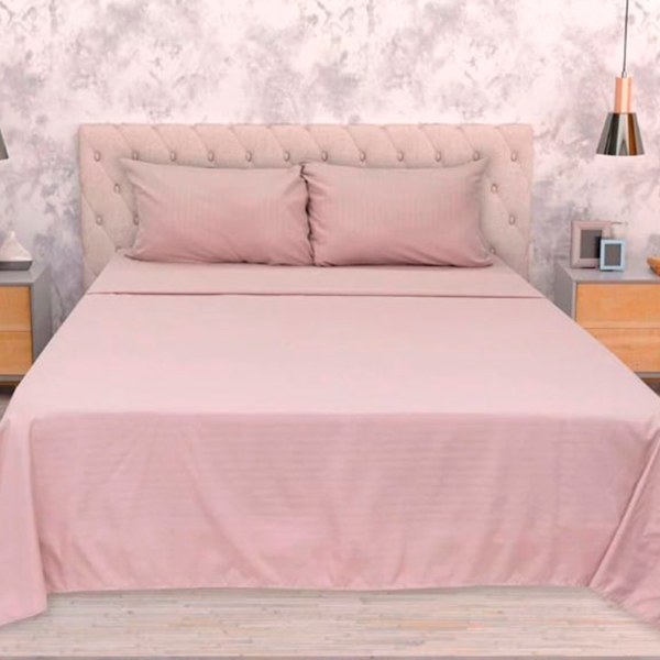 SÁBANA COLOR ROSADO DE 300 A 500 HILOS